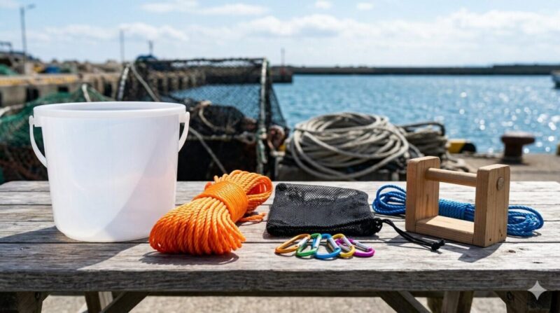 水汲みバケツのロープを比較。