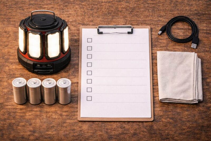 点灯しない時に確認する物を並べたチェックイメージ