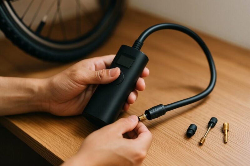 英・仏・米式アダプタを取り付ける様子イメージ