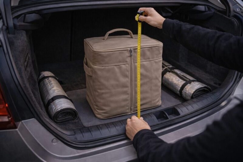 購入前に車載スペースを測って積載の失敗を防ぐイメージ