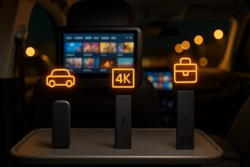 車で使いやすいFire TV Stickのおすすめモデルを比較するイメージ。