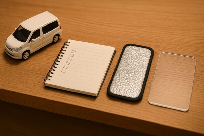 車中泊で目隠しが不要な場面と必要な場面を比較するイメージ