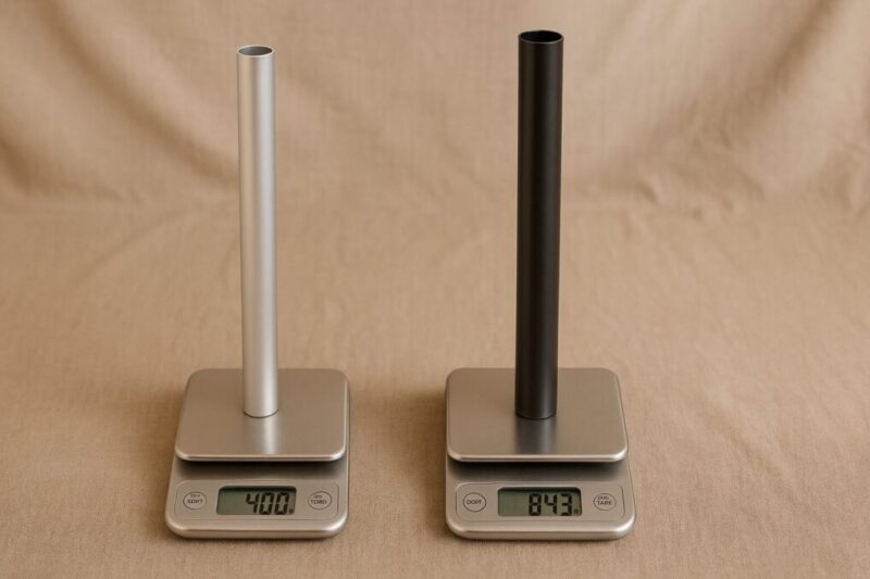 軽さと剛性のトレードオフ。