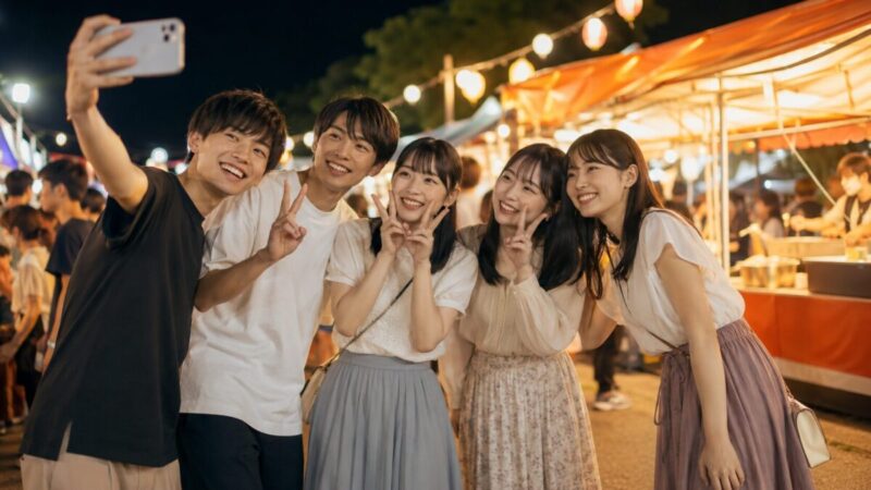 高校生が花火大会で写真映えと動きやすさを両立した服装